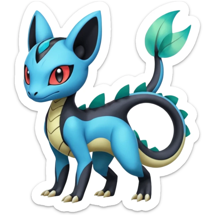 Meloetta-Dewott-Salandit-Pokémon-Fakémon-fusion-hybrid-creature sticker