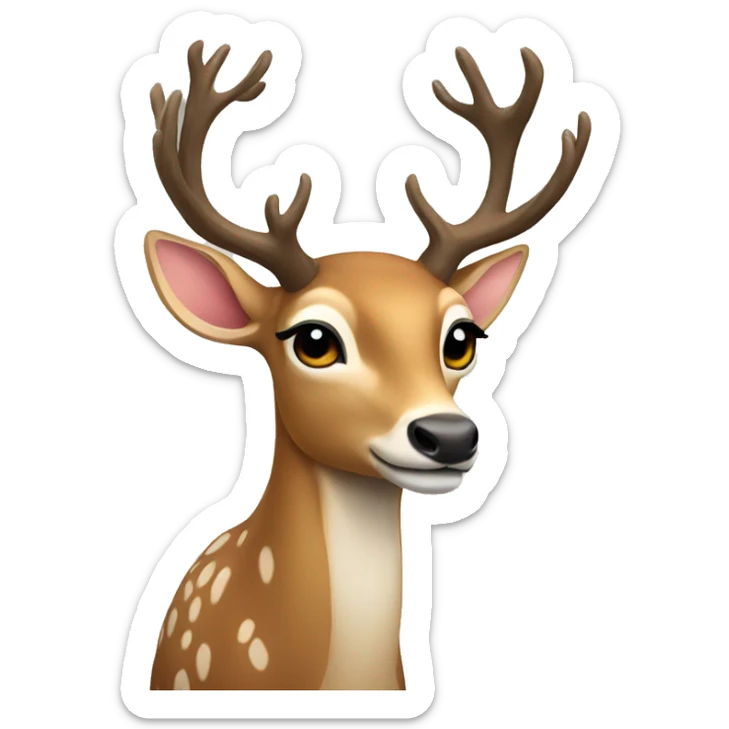 elegant deer sticker