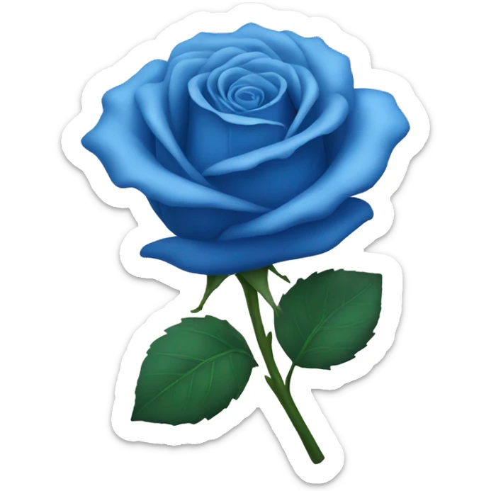 blue rose sticker