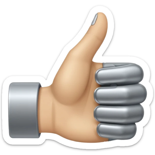 thumbs up but grey no thts bad i want like the android one but color is grey sticker