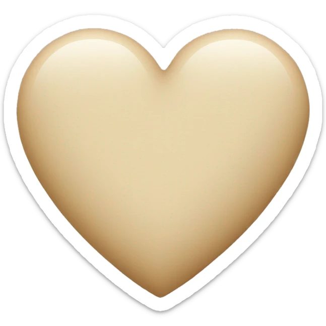 beige heart sticker