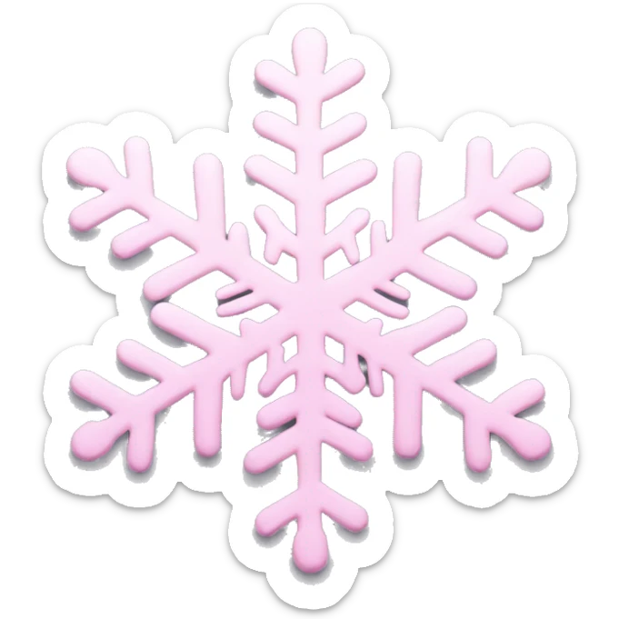 pastel pink snowflake  sticker