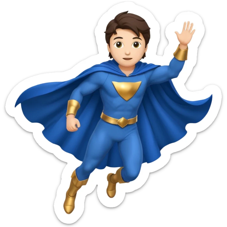 Flying Jatt full body emoji from the bollywood movie a flying Jatt also add his blue cape sticker