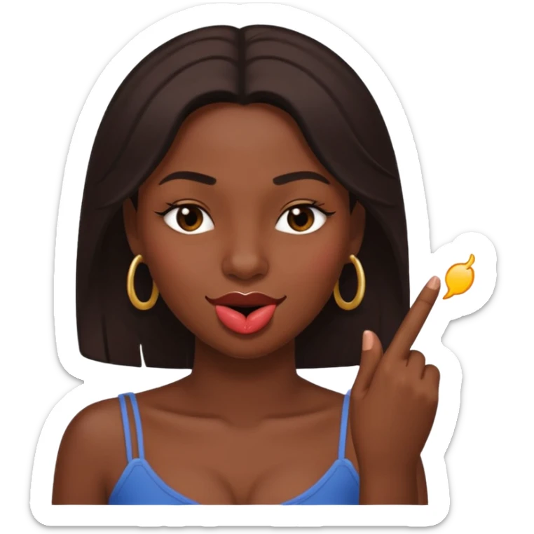 Emoji coquin avec le doigt dans le coin de la bouche 😏 avec ce regard là et cette tête qui se mord le doigt le visage plus dragueur romantique  sticker