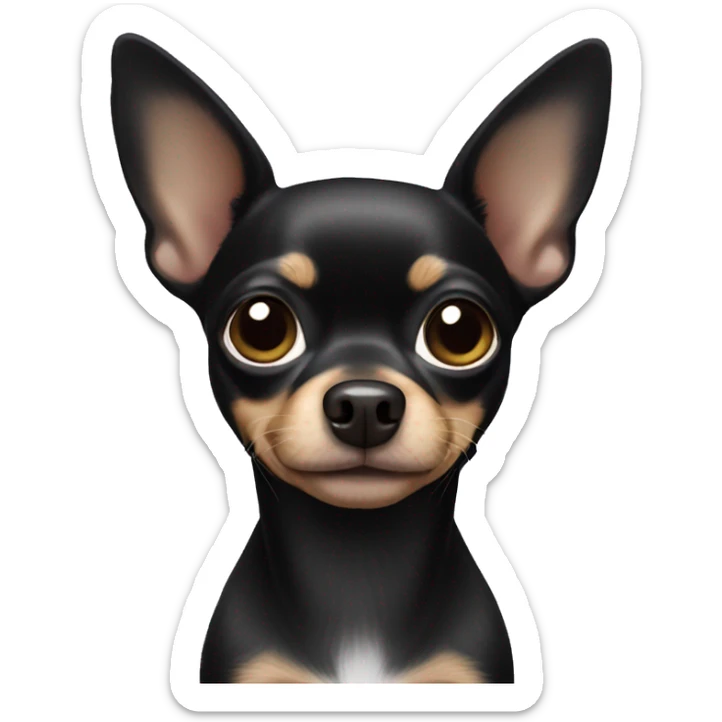 Black chihuahua  sticker