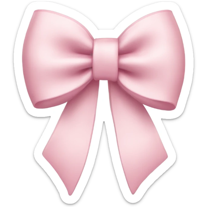 light pink bow sticker