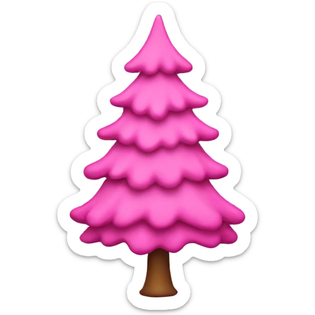 Pink Christmas tree  sticker