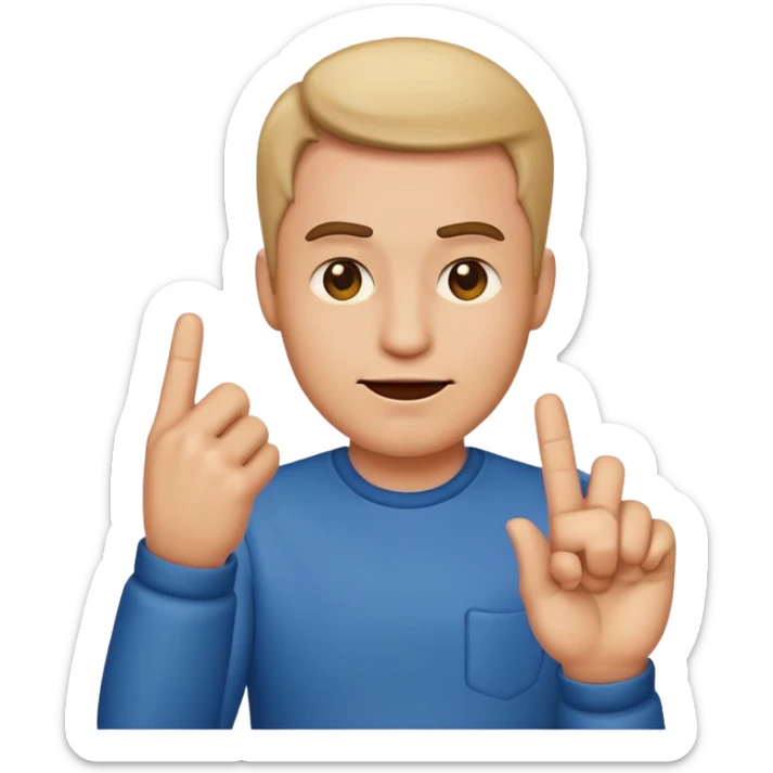 emoji iphone homme qui fait un doigt d’honneur  sticker