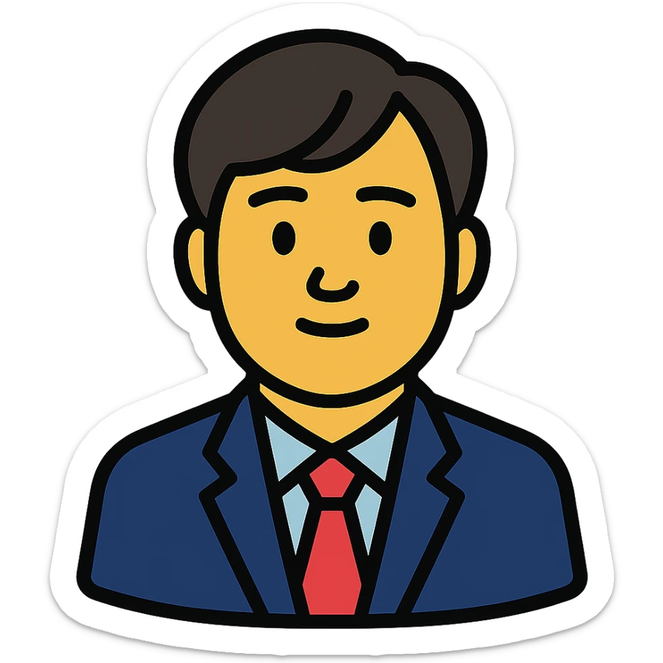 portrait of Lee Jun Seok, opposition leader sticker