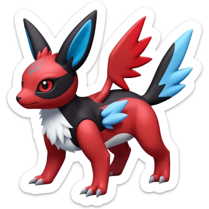  Cute Guilmon-Latias-Umbreon-Fakémon-hybrid-creature (full body)  sticker