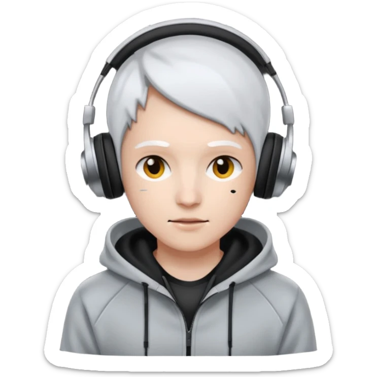 But with the same instructions, with deportive hoodie and headphones, and skin white sticker