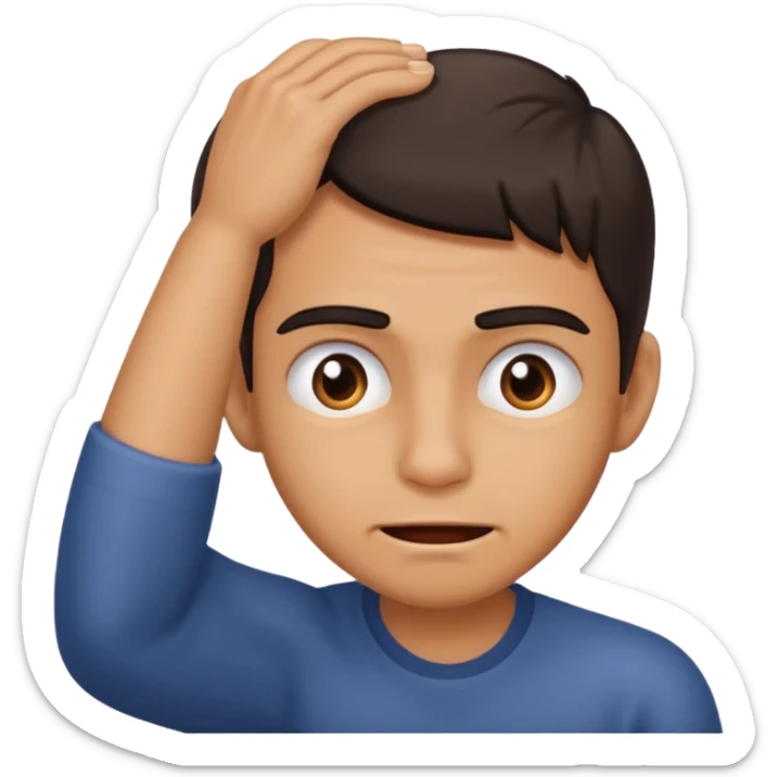 These eyes 👀, with the mouth of this emoji 😬, with a hand scratching the back of the head sticker