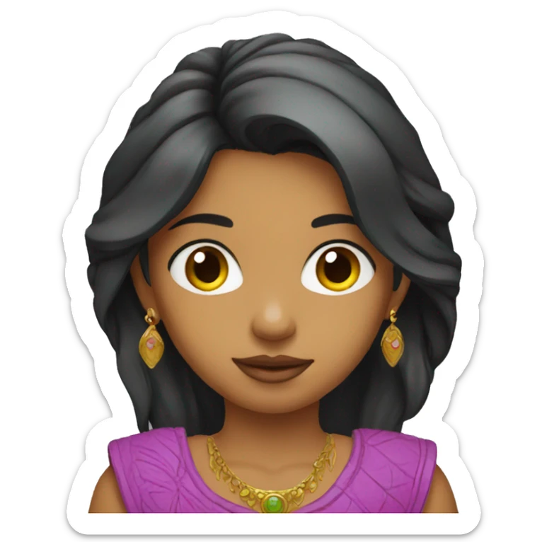 Indian girl watch sticker