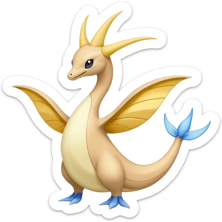 Gorebyss-Cresselia-Amaura-Pokémon-hybrid-fusion-creature (full body) sticker