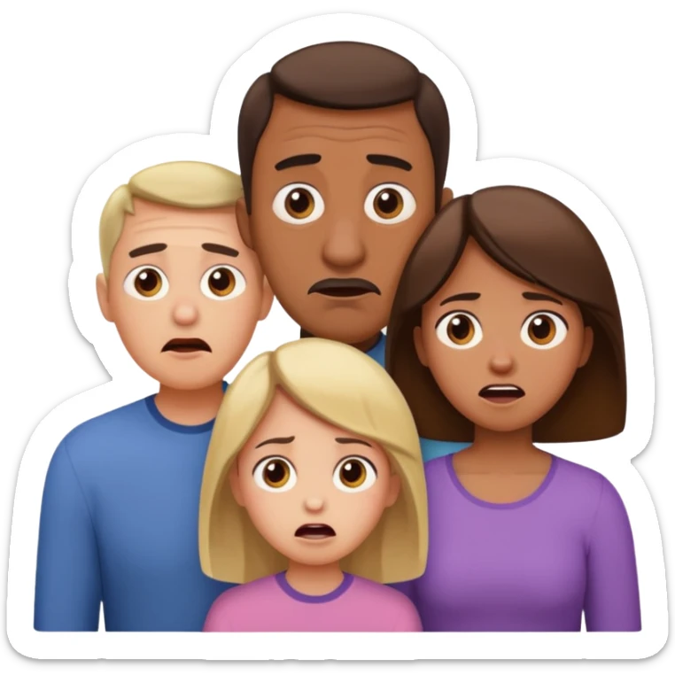 HAZ UNA FAMILIA GRITANDO, MI NOVIA, MI OPAPA. MI MAMA Y YO sticker