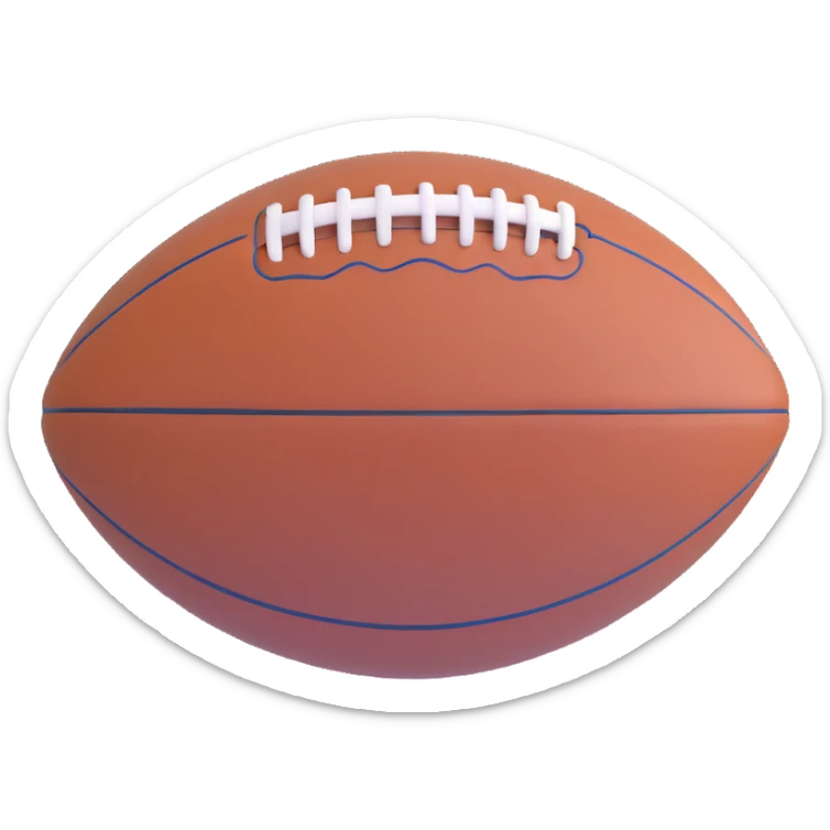 an American football emoji in Amazon Prime Video colors blue and white, clean and modern style, no text sticker