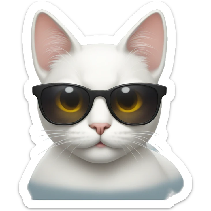 Cat with sunglasses sticker