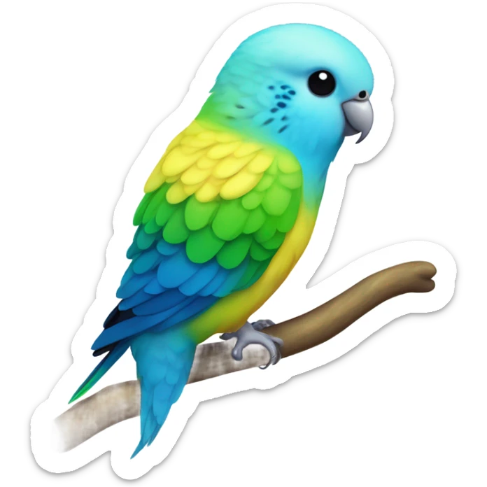 adorable budgie sticker