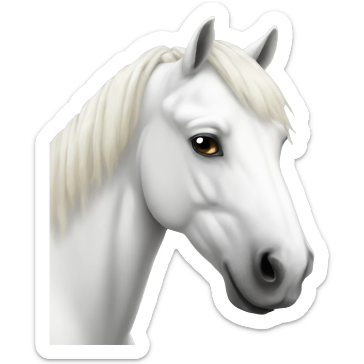White horse sticker