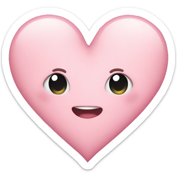 Pastel pink heart sticker