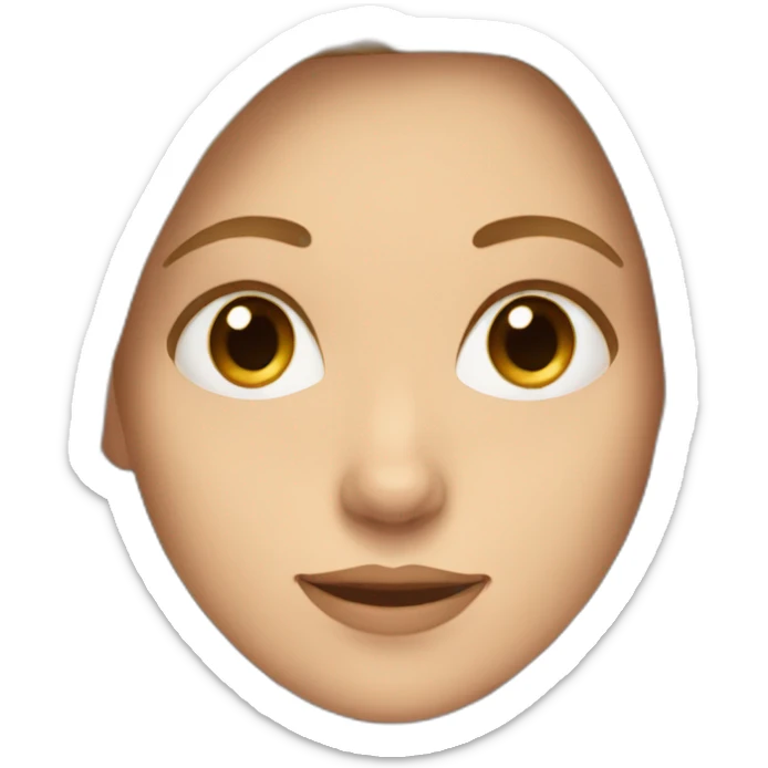 one small european woman with long blonde hair and brown eyes in the front, sticker