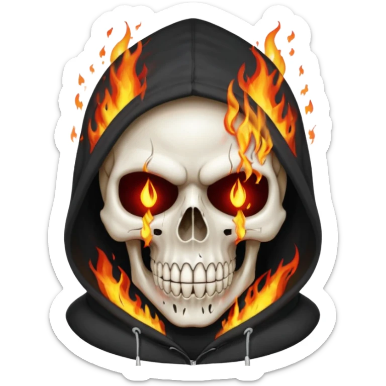 Bro I wanna skull with hoodie on the hoodie has to be on fire and I want matrix blood with the codes and weird numbers spilling out eyes and mouth almost give him a diamond grill sticker