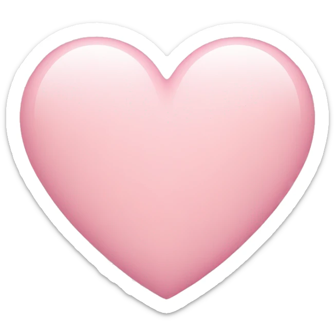 light pink heart sticker