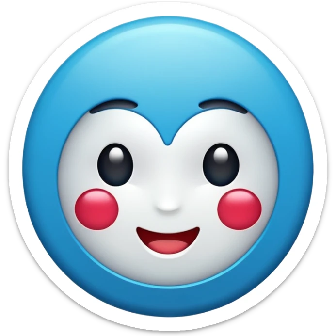 Emoji de verificación azul de tik tok pero que no salga la puntita de la verificación de la tilde que salga todo redondo  sticker