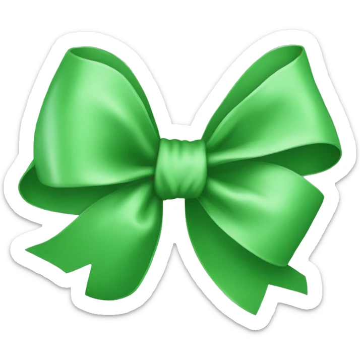 Green bow sticker