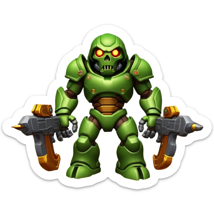 3D, cinematic ultra detailed 32k HD Doom srhoom in pvz 1, brought to life with stunning visual details, each lash, eye, and hair is shown in stunning detail, rich textures, visually rich, so lifelike that it feels like it could leap off the page at any moment sticker