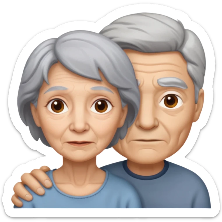 lo mismo que estas haciendo solo coloca alado de la abuela un hombre joven  sticker