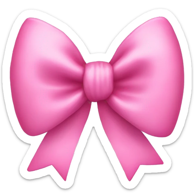 pink bow sticker