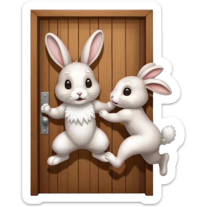 I want the alliance leader to kick me out of the alliance and close the door, so that they both look like rabbits. sticker