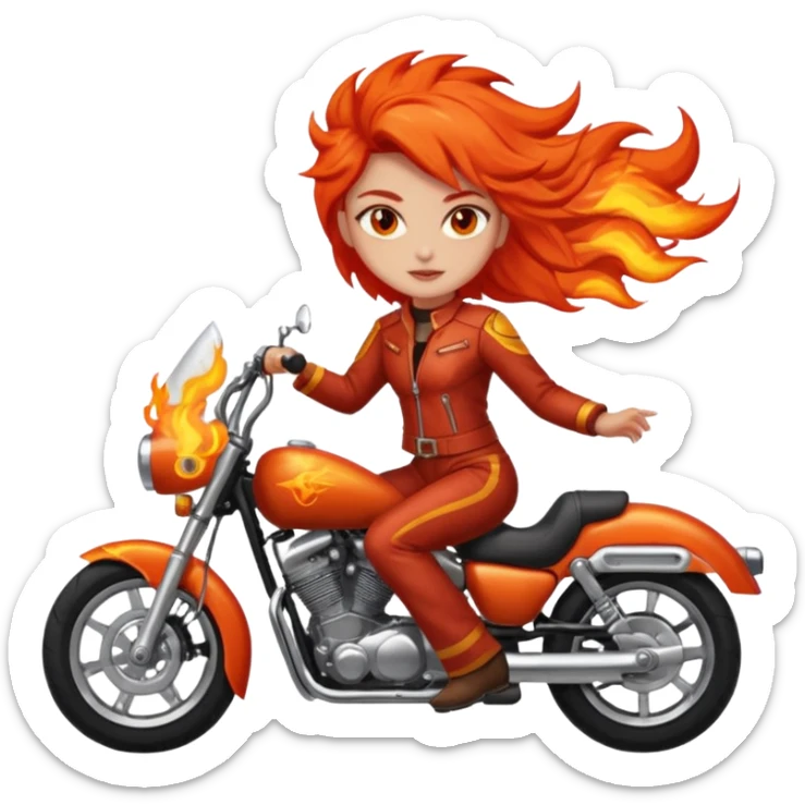 Give me a gost ride everything should be fire bike his bidy headr riding in a bike his eyes should be fire too emoji sticker
