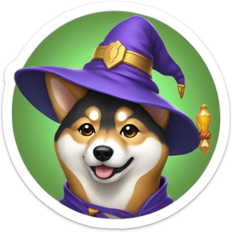 wizard shiba sticker