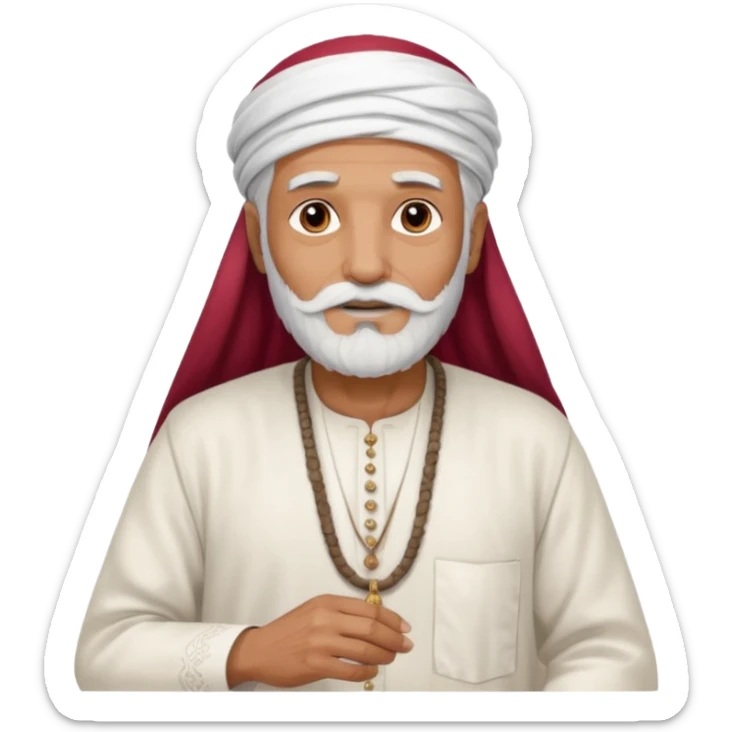 old emirates guys wearin gUAE cloths with white beared .. he works in the sea sticker