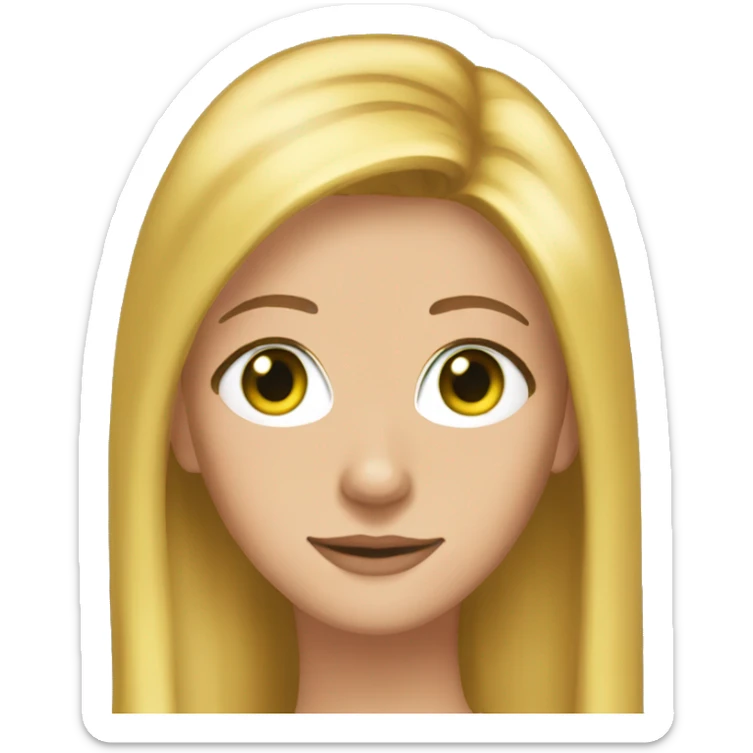 Rachel Green friends warm yellow hair and green eyes sticker