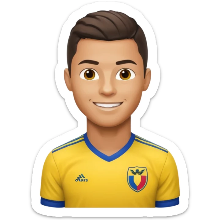 Cristiano Ronaldo with a shirt of Colombia sticker