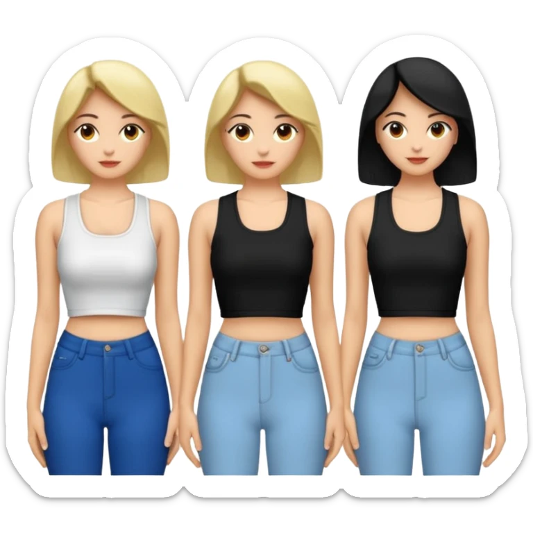 Siyah uzun saçlı siyah ceket  polar ceket ceket gevşek biraz omzundan çıkıyormuş gibi ve bugday ten rengi soltaraftaki omzundan çıkık sadece içinde de siyah crop var crop açık esmer esmer sticker