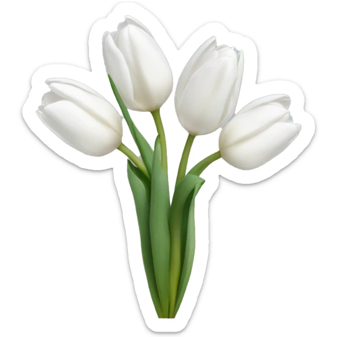 White tulips sticker