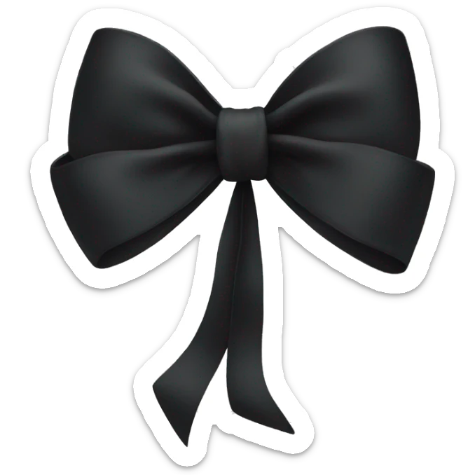 black bow sticker
