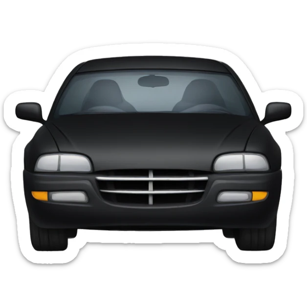 Black car sticker