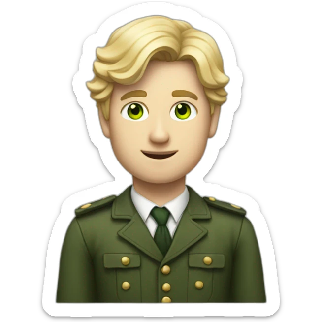 Full-length-young-british-male-historian-with-blonde-hair-and-green-eyes sticker