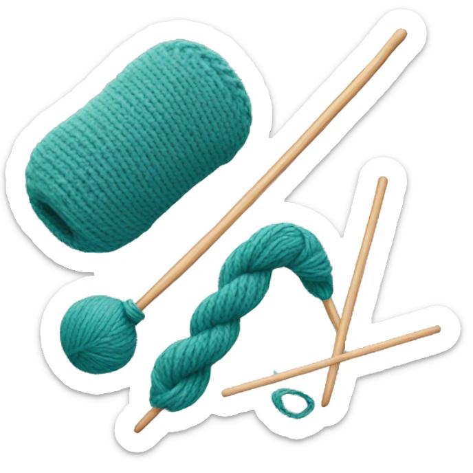 knitting set sticker