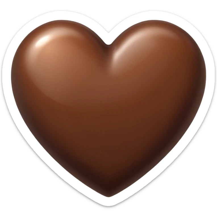 Brown heart  sticker