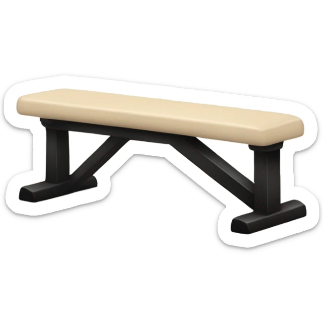 Beige Y black workout bench sticker