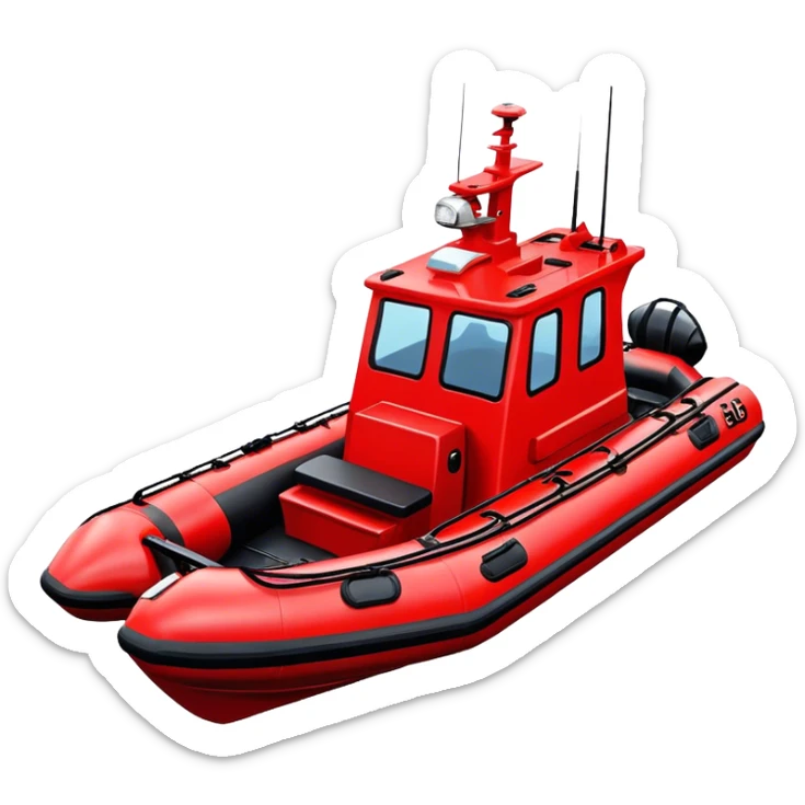 Rescue Boat - Zodiac Pro 850 (Model Year: 2022) (Iconic colour: Red and black) sticker