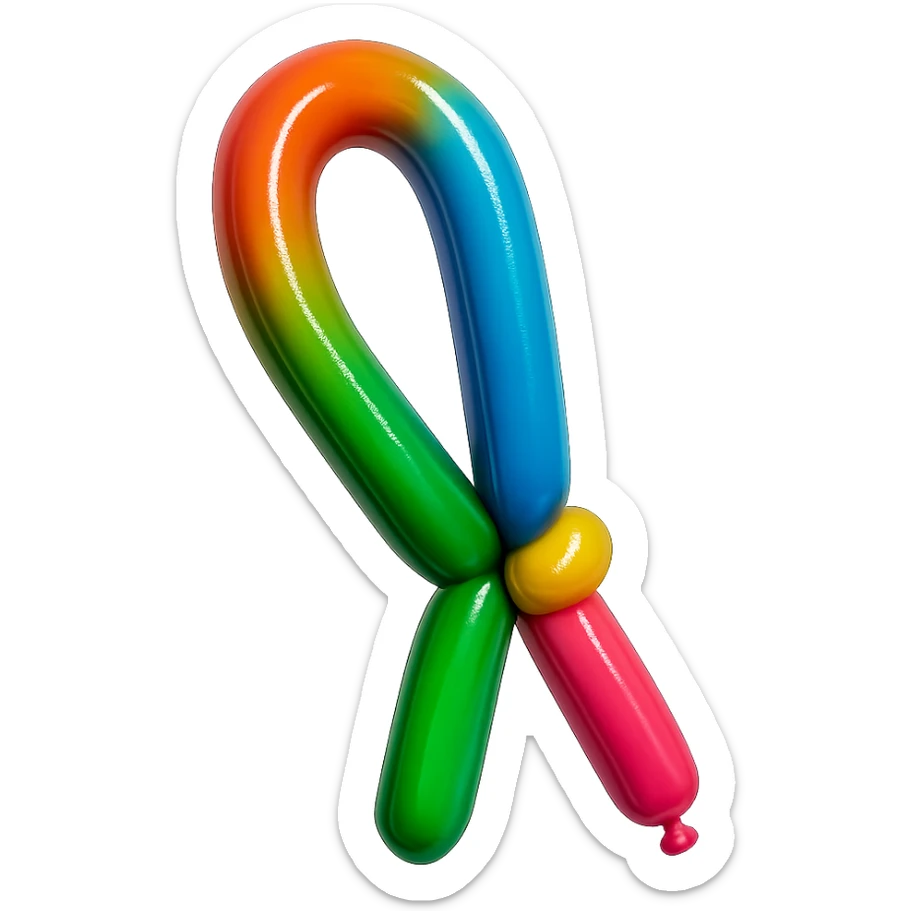 a hairpin, balloon style sticker
