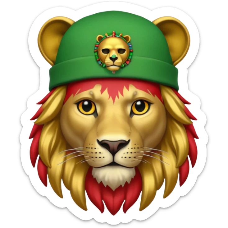 Create a power station with a rasta cap on with red gold green grafite of a lion and skulls with Fred the fossibot written on it sticker