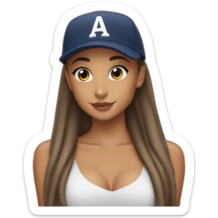 Ariana grande with cap sticker